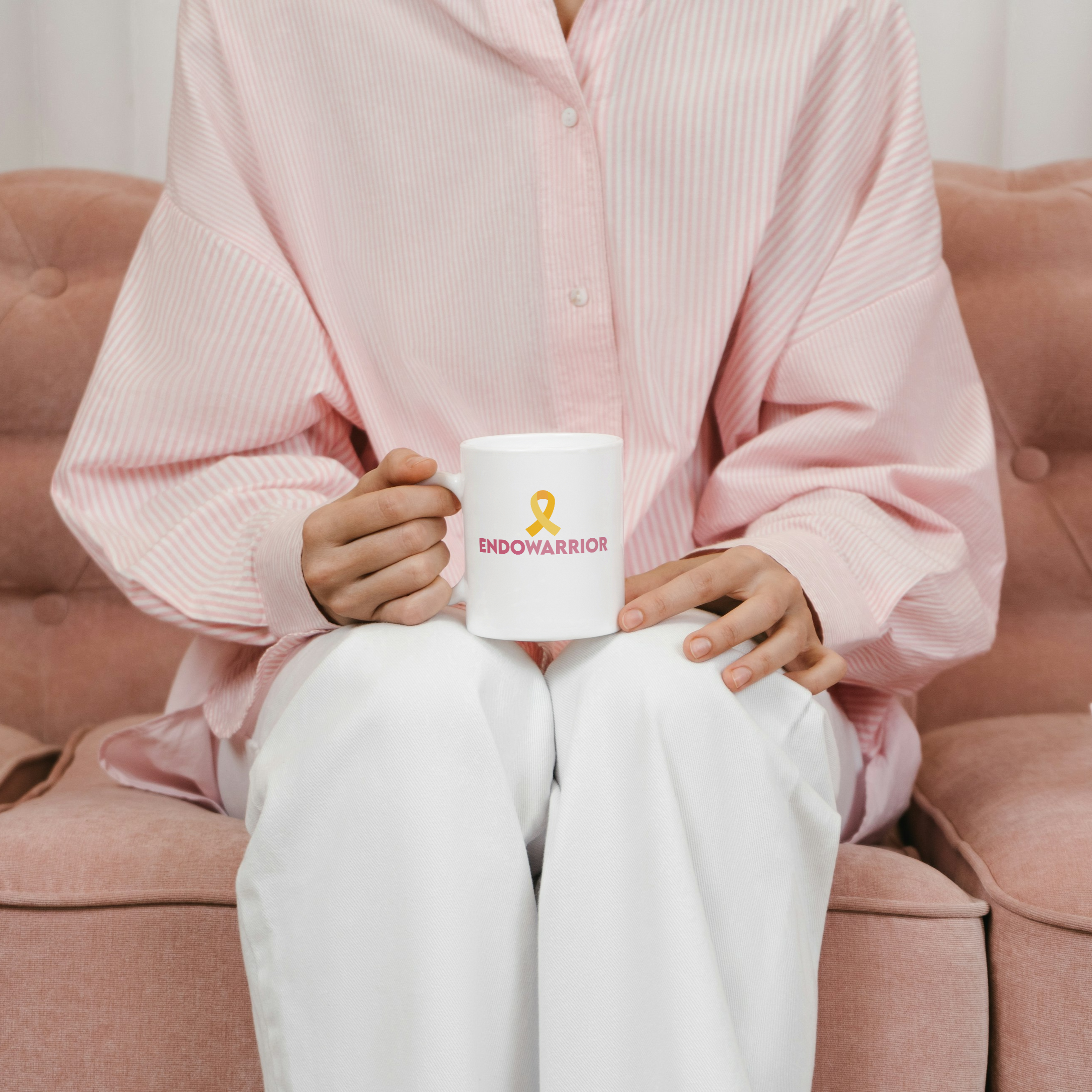 Weiße Tasse "EndoWarrior"
